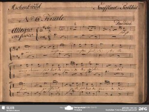 No. 6 Finale: "Wohlan wohlan zum Feste"