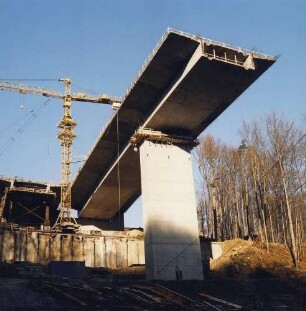 Maustobelviadukt Überbau Fahrbahn München - Stuttgart im Bau