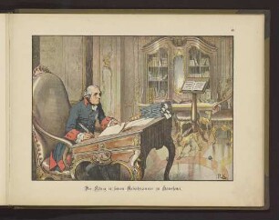Der König in seinem Arbeitszimmer zu Sanssouci