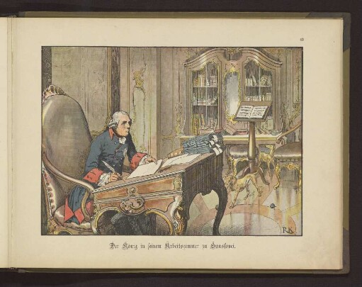 Der König in seinem Arbeitszimmer zu Sanssouci