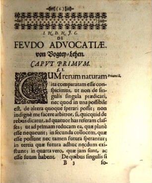 Disputatio Inauguralis Iuridica, De Feudo Advocatiae vulgo von Vogtey-Lehen