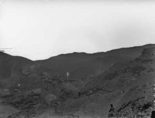 Berglandschaft : Blick über eine von Erosion geformte Berglandschaft