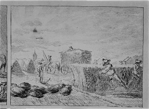 Kornernte, Stich, 18. Jh.