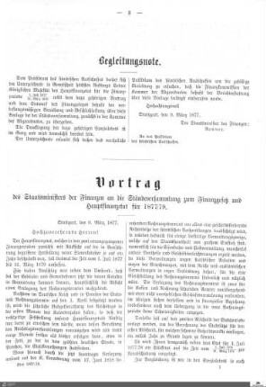 Hauptfinanzetat 1877-1879