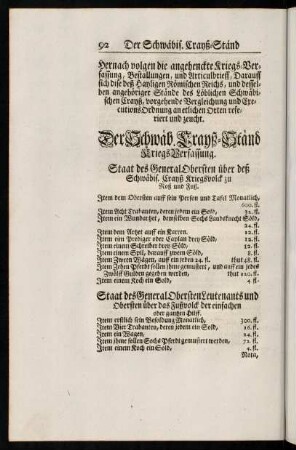 92-112, Der Schwäbischen Crays-Ständ Kriegs-Verfassung. - Nro. II. Crays-Conclusum vom 4. May [...]