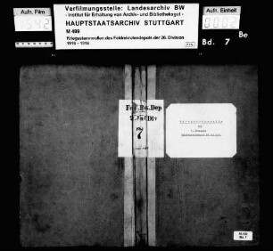 Kriegsstammrolle der 1. Kompanie des Feldrekrutendepots