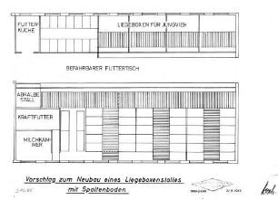 Vorschlag zum Neubau eines Liegeboxenstalles mit Spaltenboden