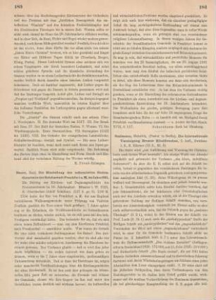 183-184 [Rezension] Bauer, Karl, Die Einstellung des reformierten Gottesdienstes in der Reichsstadt Frankfurt a. M. im Jahre 1561