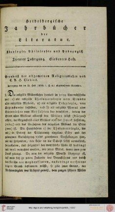 Siebentes Heft