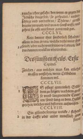 Des fünfften theils/ Erste Capittel.