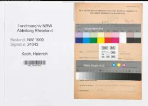 Entnazifizierung Heinrich Koch, geb. 26.11.1903 (Kaufm.Angest.)
