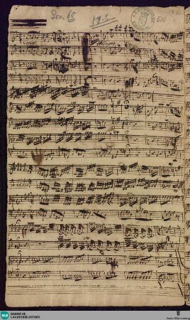 Sonata grossa - Mus. Hs. 510 : strings, woodwinds; d; BrinzingMWV 4.8