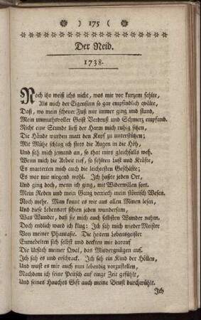 Der Neid.