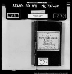 Zivilstandsregister Timmenrode (Kanton Blankenburg)