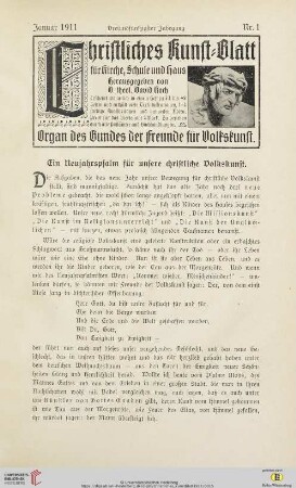 Nr. 1 (Januar 1911)