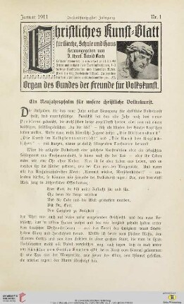 Nr. 1 (Januar 1911)