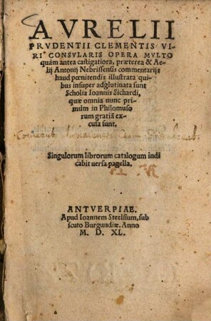 Aurelii Prudentii Clementis opera multo quam antea castigatiora