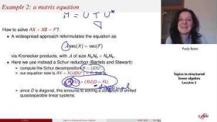 Topics in structured linear algebra - lecture 2
