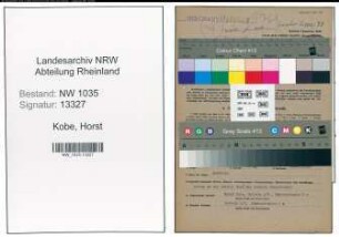 Entnazifizierung Horst Kobe , geb. 11.03.1921 (Kaufmaennischer Angestellter)