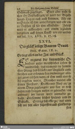 XXVI. Die glückseelige Bauern-Braut