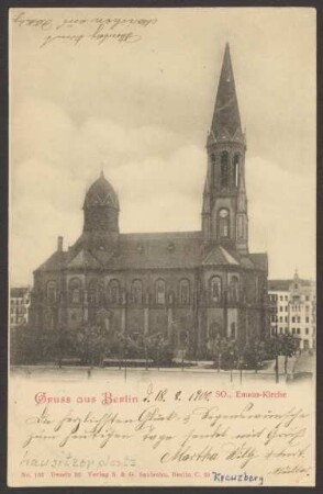 Ansichtskarte "Emmaus-Kirche", Lausitzer Platz
