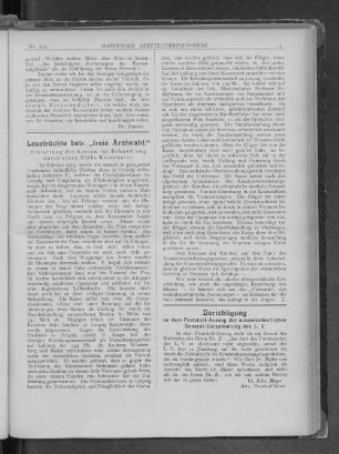 Berichtigung zu dem Protokoll-Auszug der ausserordentlichen General-Versammlung des L.V.