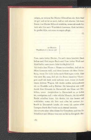 An Herder Wandsbeck, den 2. Januar 1776