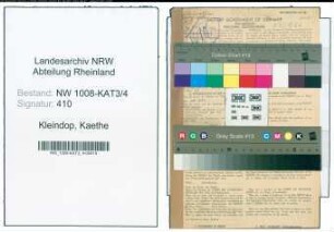Entnazifizierung Kaethe Kleindop , geb. 12.08.1902 (Lehrerin)