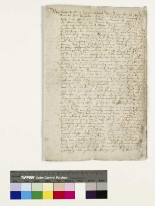 Abschrift der Zunftordnung.