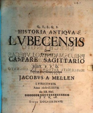 Historia Antiqua Lubecensis