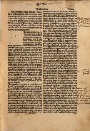 Expositio super tota Logica Aristotelis cum textu : mit Empfehlungsgedicht 'Divitias sacre quisquis spectare ...'