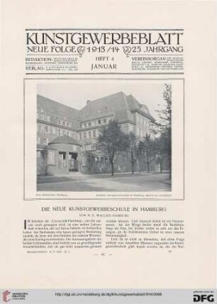Die neue Kunstgewerbeschule in Hamburg