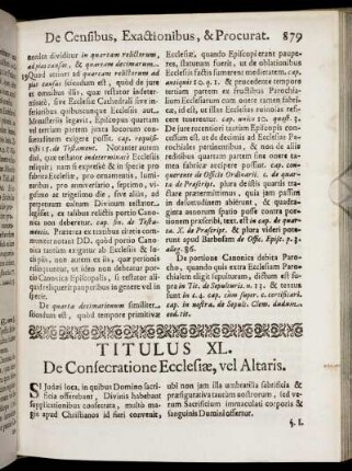 Titulus XL. De Consecratione Ecclesiæ, vel Altaris. - Titulus L. Ne Clerici vel Monachi sæcularibus negotiis se immisceant.