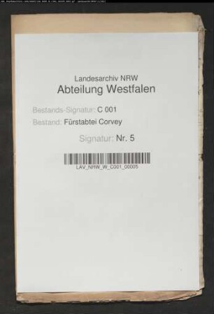 Erlangung der kaiserlichen Regalien und Privilegien: kaiserliche Bestätigungen der Freiheiten des Stiftes Corvey