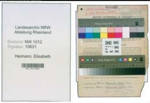 Entnazifizierung Elisabeth Heimann , geb. 25.03.1895 (Pflegerin)