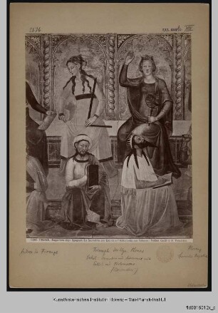 Ausmalung der Spanischen Kapelle : Thriumph des Heiligen Thomas : Die sieben theologischen Wissenschaften und die sieben artes liberales