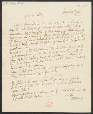 Brief an B. Schott's Söhne : 22.07.1845