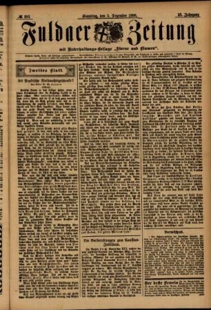 Zweite Ausgabe vom Samstag, den 05. Dezember 1896.