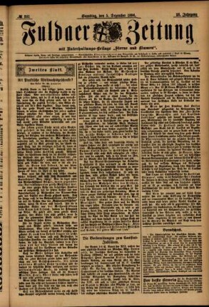 Zweite Ausgabe vom Samstag, den 05. Dezember 1896.
