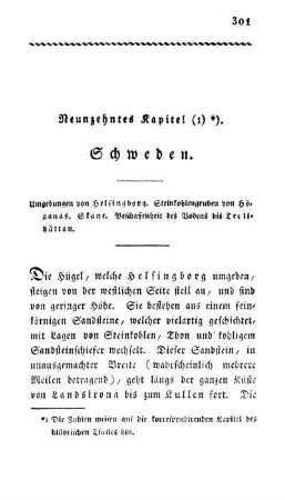 Neunzehntes Kapitel. (1) Schweden