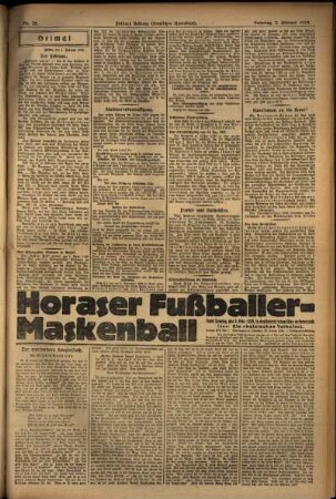 Zweite Ausgabe vom Samstag, den 02. Februar 1929.