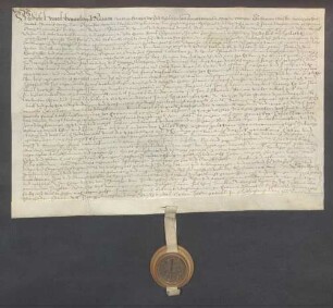 Martin Gangel, Schultheiß, und genannte Mitglieder des Gerichts zu Zeutern beurkunden eine Gültverschreibung Katharina, der Witwe des Hans Zerhammers, über 20 Gulden gegenüber Wilhelm Rehm, Generalkollektor des Bistums Speyer.
