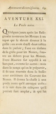 Aventure XXI. La Poule noire