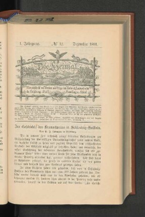 1. Jahrgang. No. 12. Dezember 1891.
