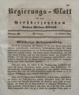 Nr. 16 : 19. Oktober 1844