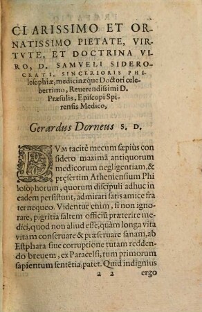 Theophrasti Paracelsi Libri V De Vita longa, brevi, & sana. Deq[ue] Triplici corpore
