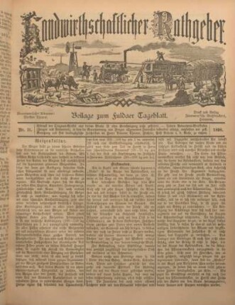 21: Beilage vom Montag, 3. Oktober 1898