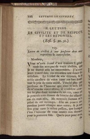 II. Lettres De Civilité Et De Respect, Et Les Réponses.