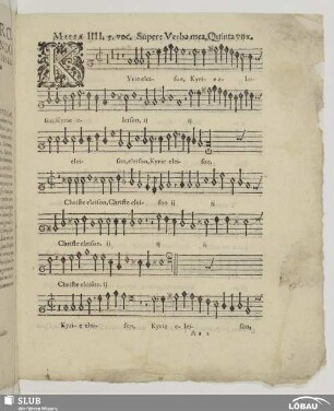 Missa IIII. 5. voc. super: Verba mea