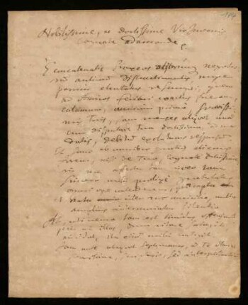 Brief von Johann Dolaeus an Unbekannt